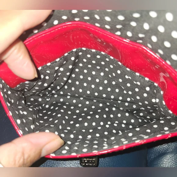 Rare Vintage Lulu Guinness Red Patent Quilted Heart Handbag